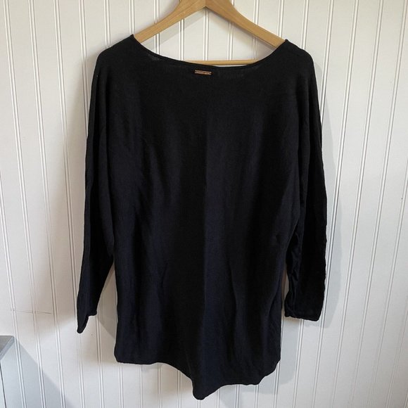 Michael Michael Kors Sweater Womens 1X Black Long Sleeve Boat Neck Shirt Top - Picture 5 of 13
